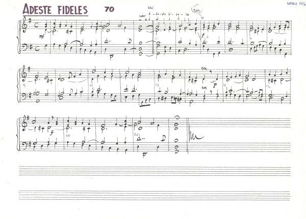Adeste fideles, 1976