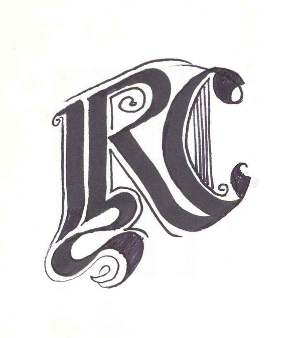 Monogramma RC con svolazzi