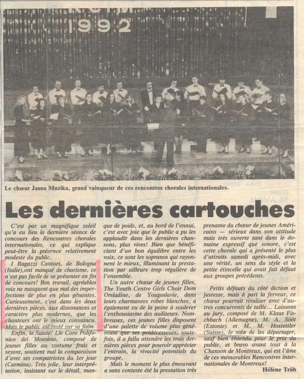 Montreux, “L’Est Vaudois”, 13 aprile 1992 (1/2)