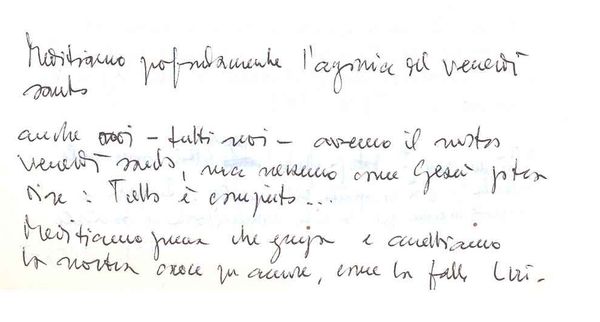 Sul Venerdì santo, 9 aprile 1995