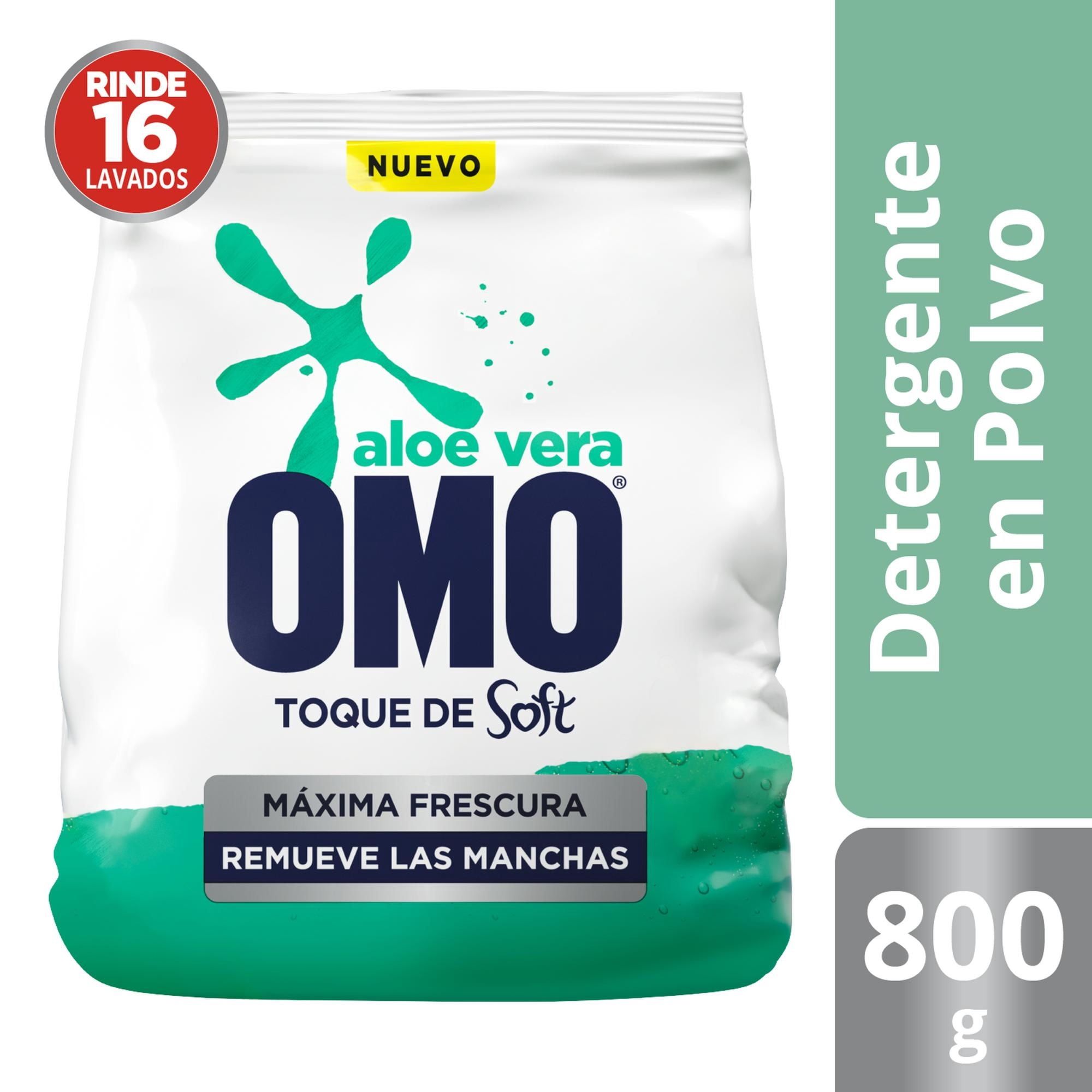 OMO Detergente En Polvo Aloe Vera, 800 g