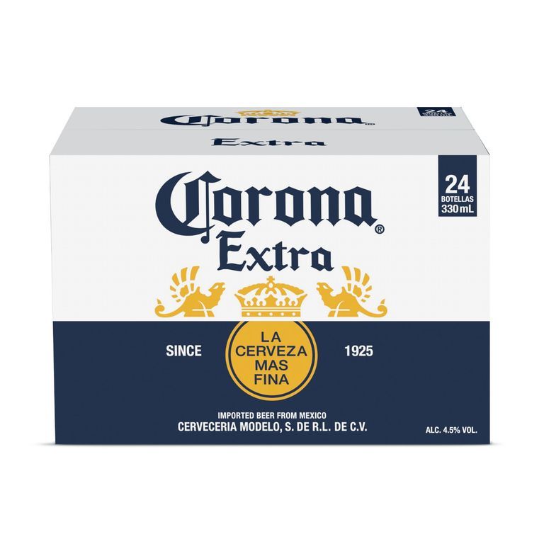 Pack Cerveza Corona Lager Botella 4.5° 24 x 330 cc
