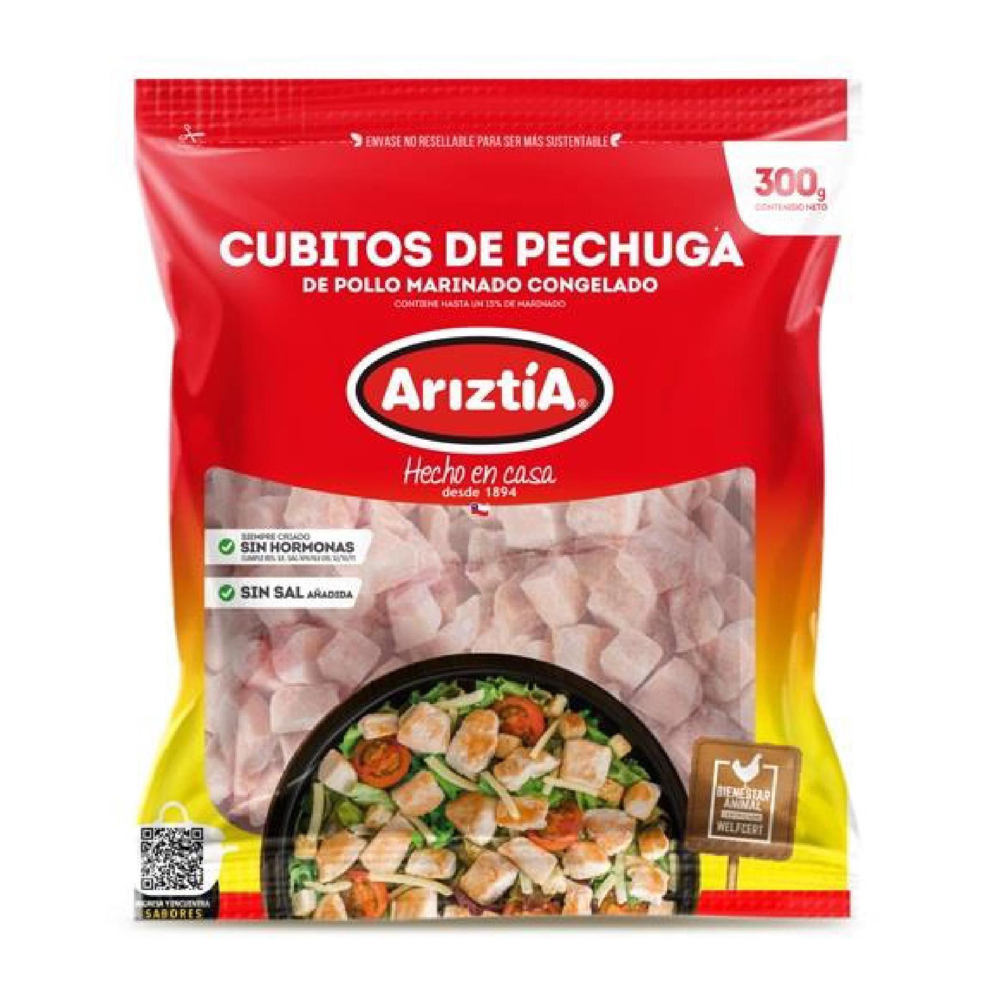 Ariztia Pollo Cubitos de Pechuga Congelados, 300 g
