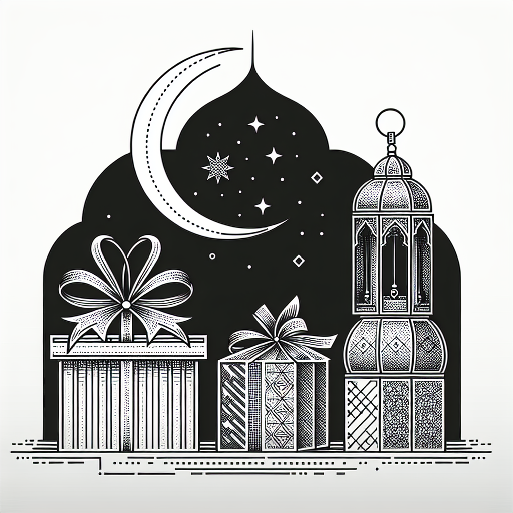 Qu'offrir pour Aïd el-Kebir (10 Dhou al-hijja) - Illustration style line art