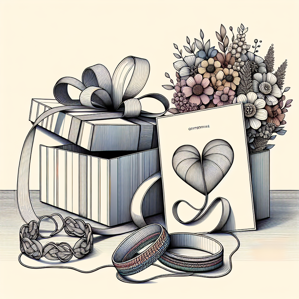 Quel cadeau pour sa meilleure amie ? - Illustration style line art