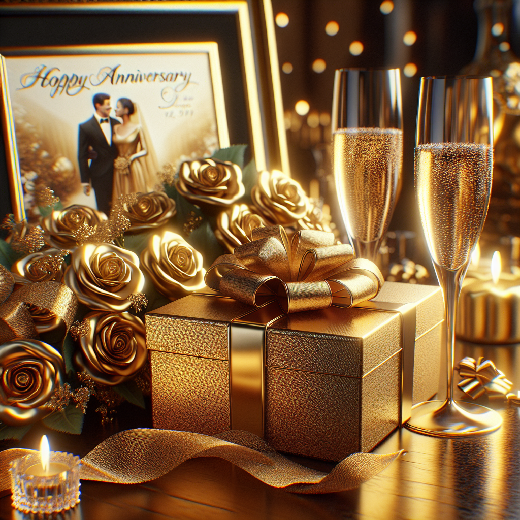 Quel cadeau offrir pour les 50 ans ans de mariage : Noces d'or ?