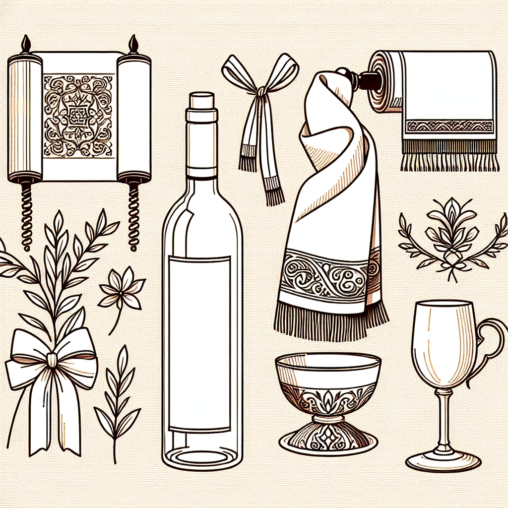 Qu'offrir pour Simhat Torah  - Illustration style line art