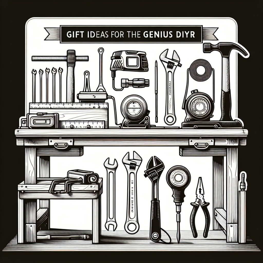 Comment gâter son bricoleur de génie - Illustration style line art