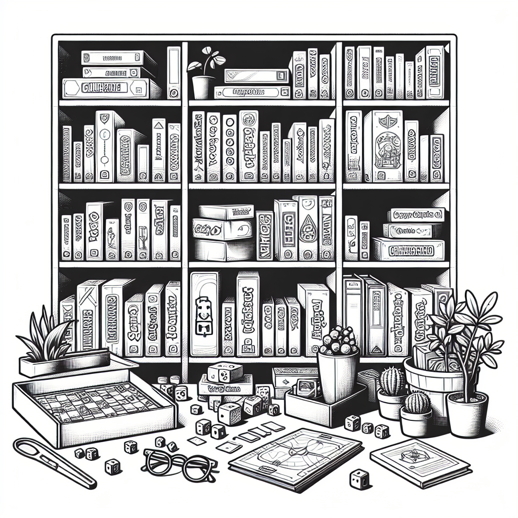 Quel cadeau offrir à un fan de jeu de plateau? - Illustration style line art