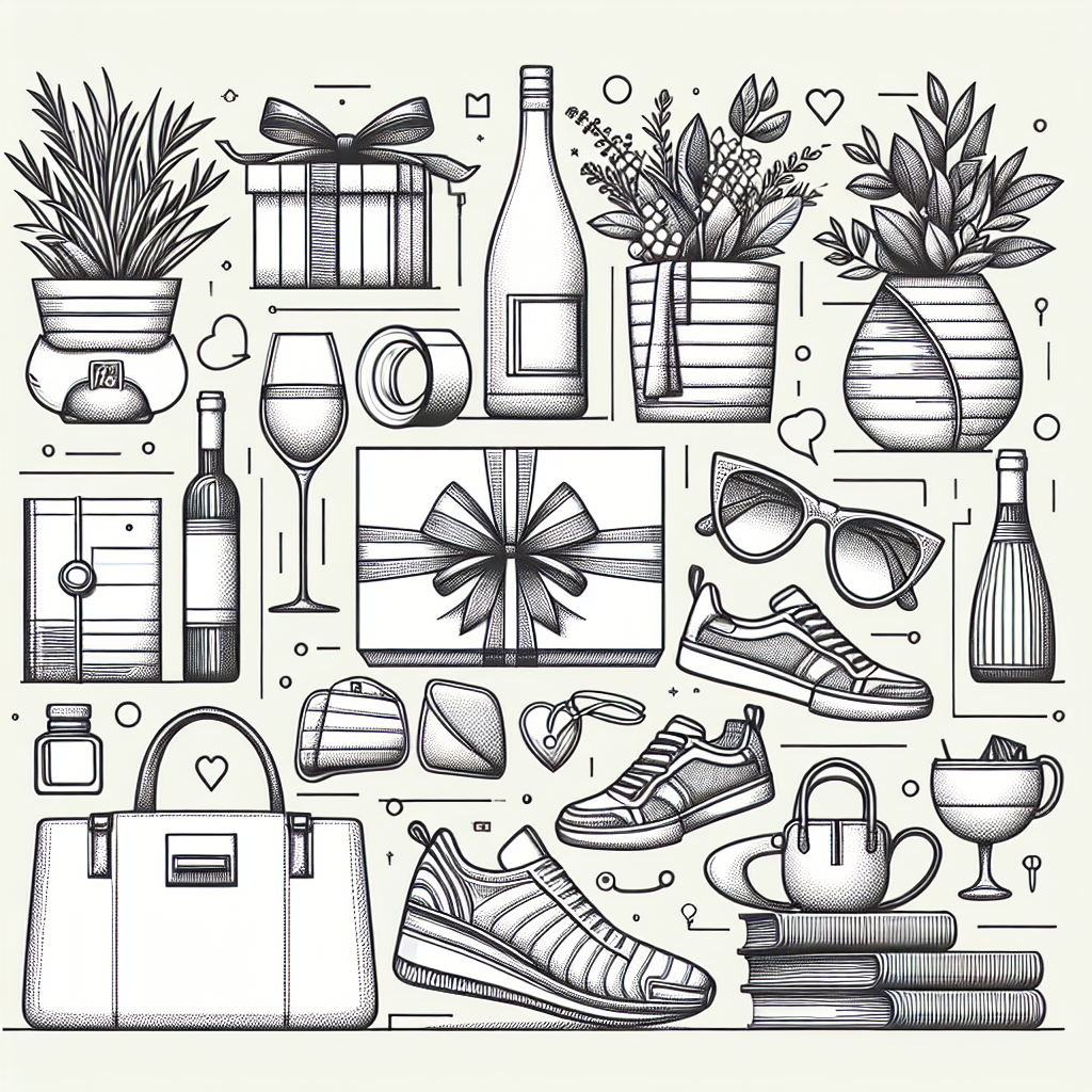 idee de cadeau - Illustration style line art