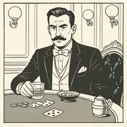 Un joueur de poker dans un club