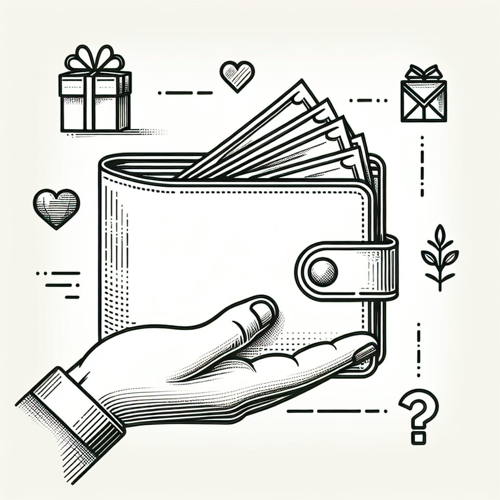 quelle somme d'argent peut-on donner en cadeau - Illustration style line art