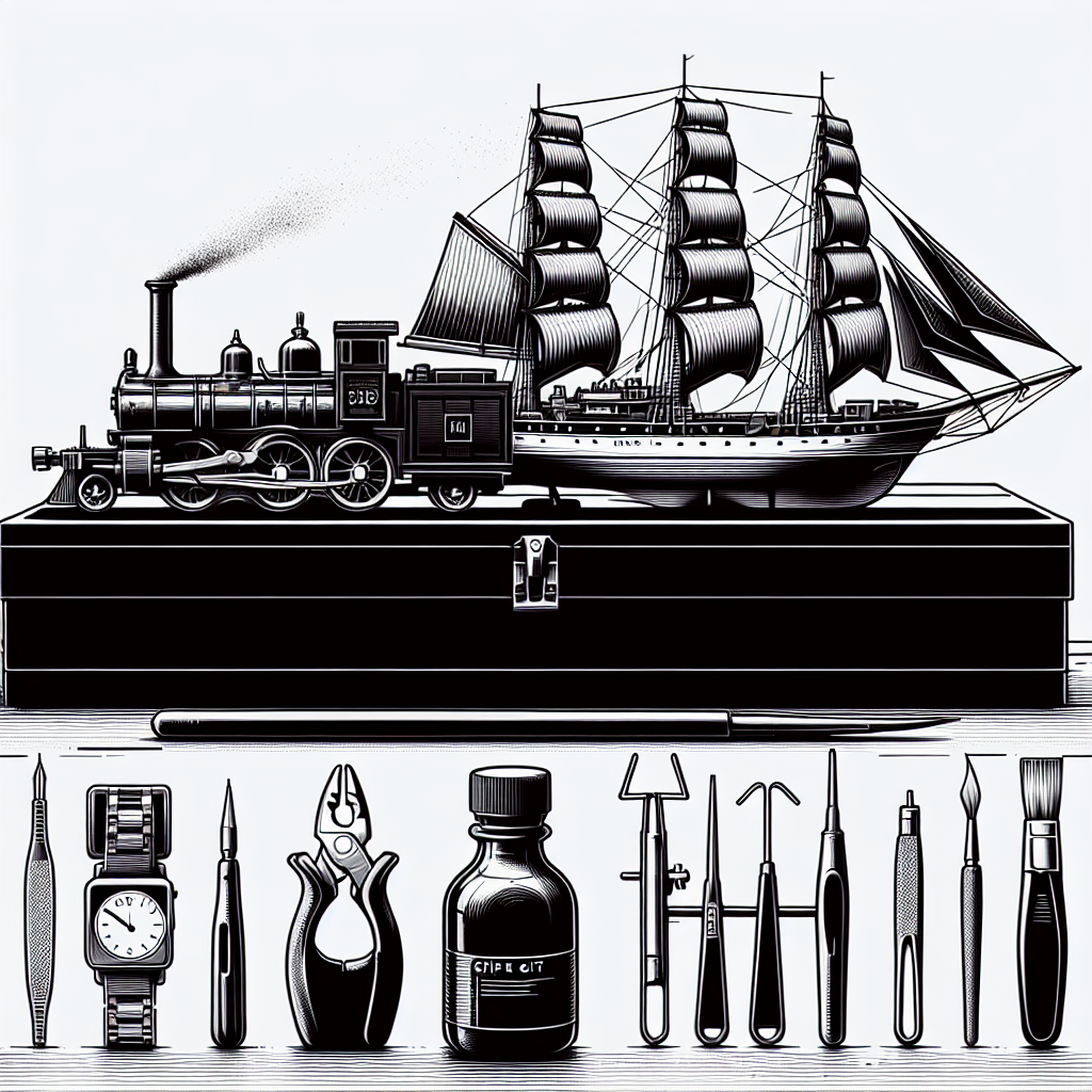 Quel cadeau offrir à un fan de modélisme? - Illustration style line art