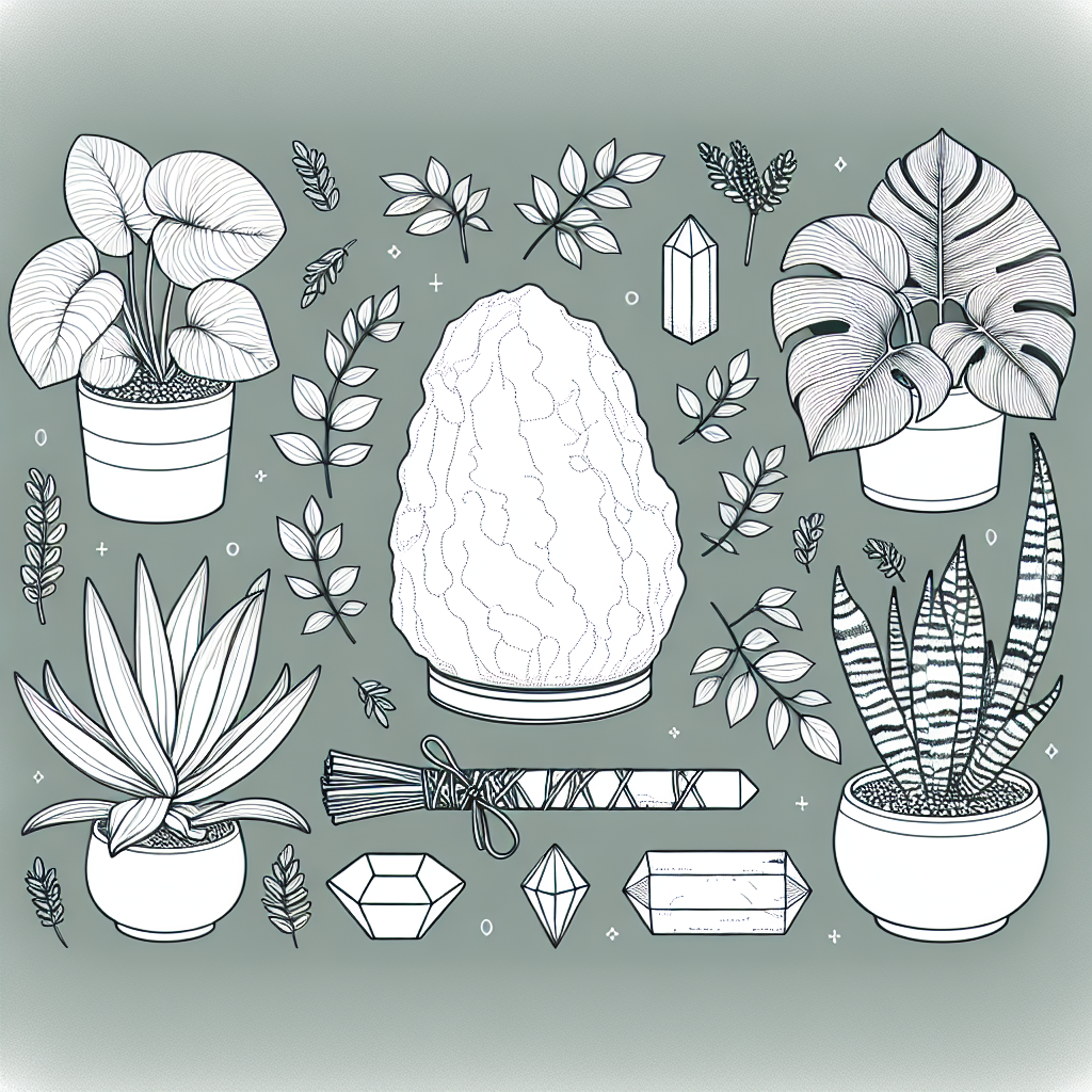 Quelle cadeau offir pour avoir des bonnes ondes dans la maison? - Illustration style line art