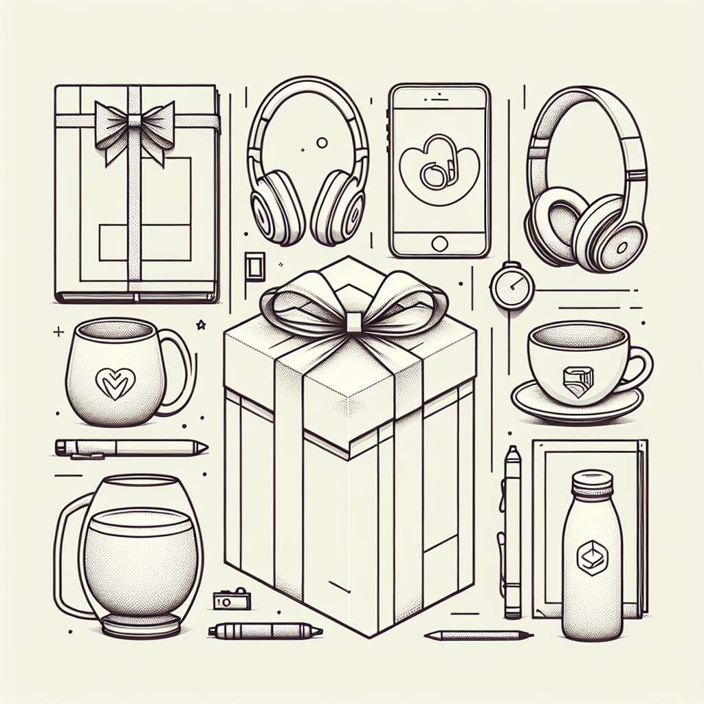 Quel cadeau pour un meilleur ami ? - Illustration style line art