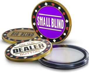 Dealer button en métal poker