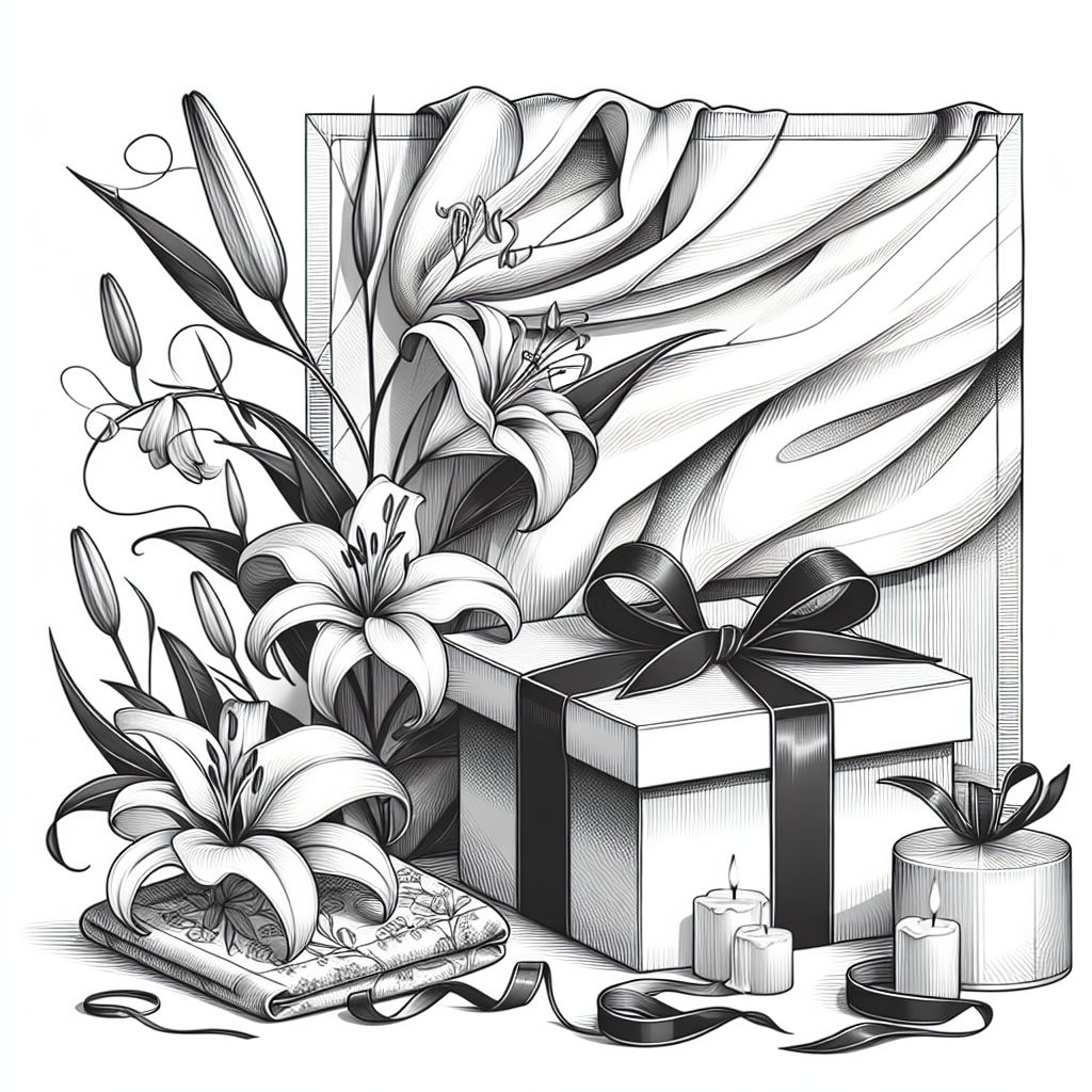 Quel cadeau offrir pour les 12 ans ans de mariage : Noces de soie ? - Illustration style line art