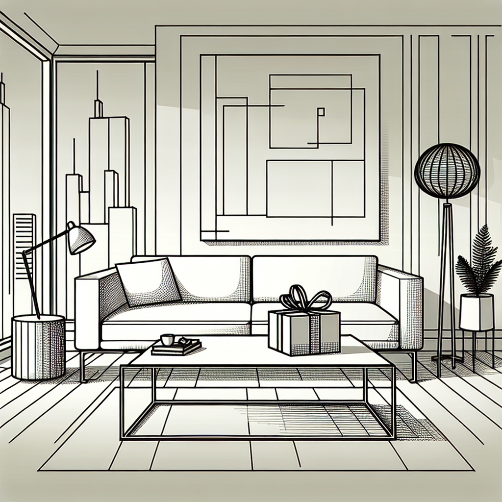 Quel cadeau pour un urbain qui n'aime rien - Illustration style line art