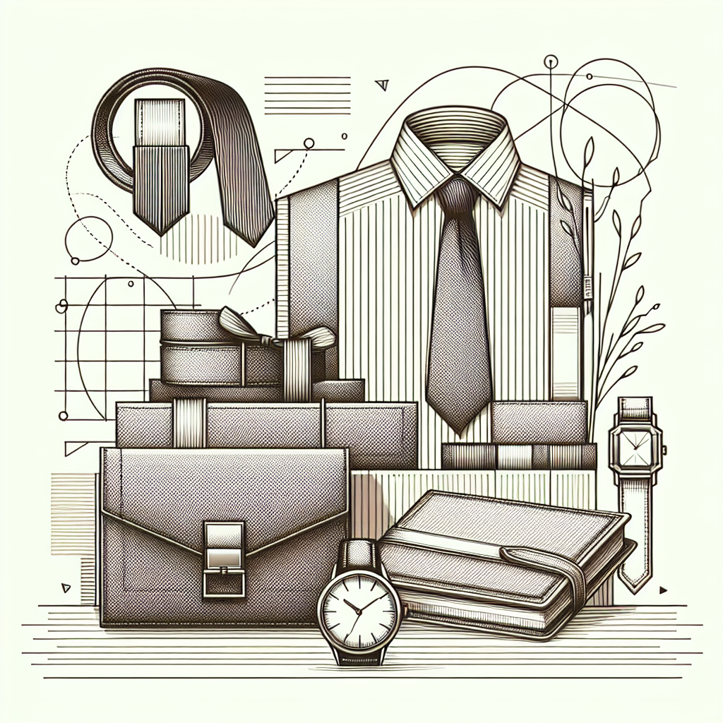 Quel cadeau pour pere ? - Illustration style line art