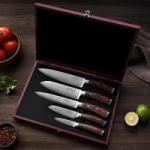 Image produit Set de 5 couteaux en Damas
