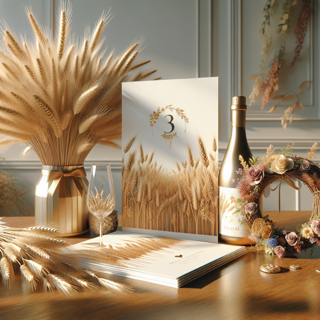 Quel cadeau offrir pour les 3 ans ans de mariage : Noces de froment ?