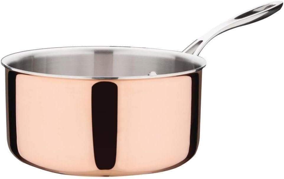 Casserole en cuivre à trois parois pour induction