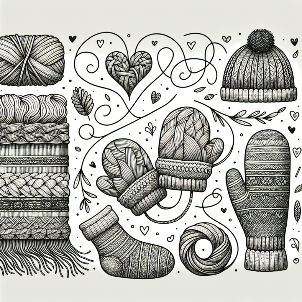 Quel cadeau offrir pour les 7 ans ans de mariage : Noces de laine ? - Illustration style line art