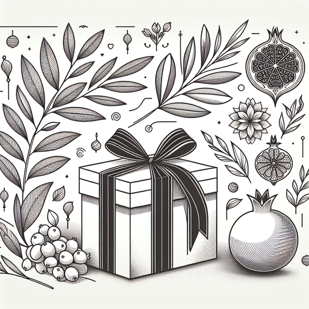 Qu'offrir pour Tou Bichvat  - Illustration style line art