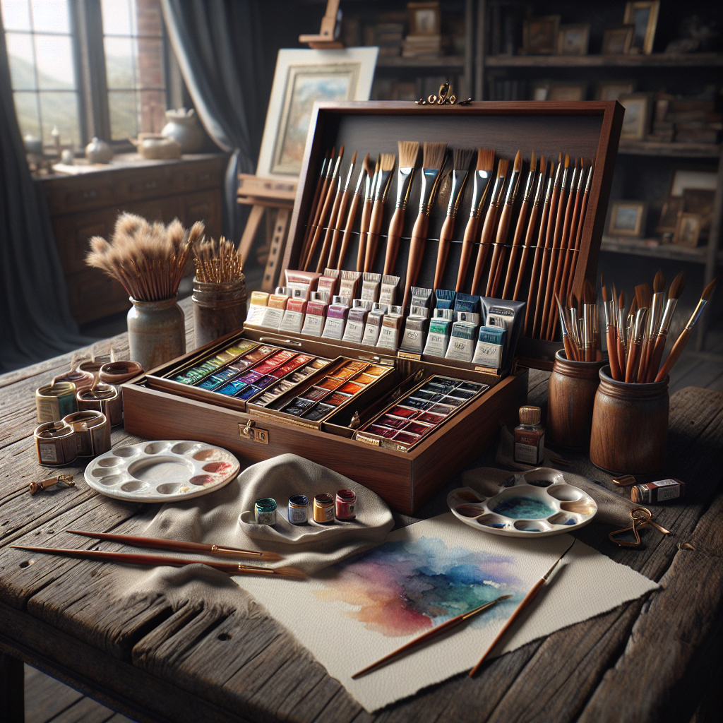 Le cadeau pour un peintre d'aquarelle