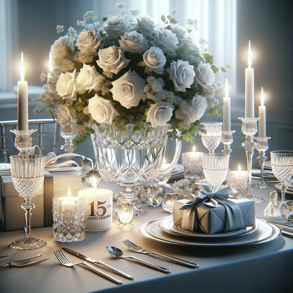 Quel cadeau offrir pour les 15 ans ans de mariage : Noces de cristal ?