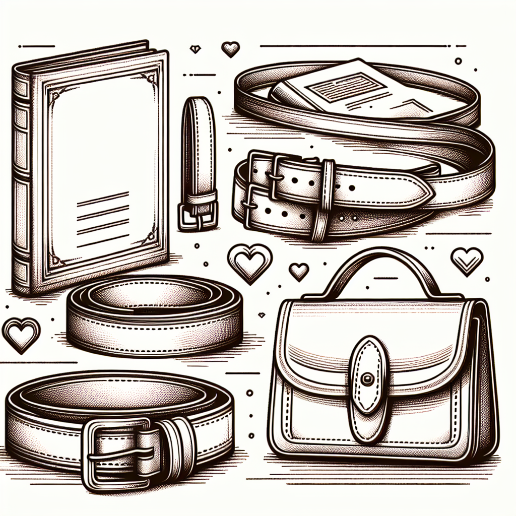 Quel cadeau offrir pour les 2 ans ans de mariage : Noces de cuir ? - Illustration style line art