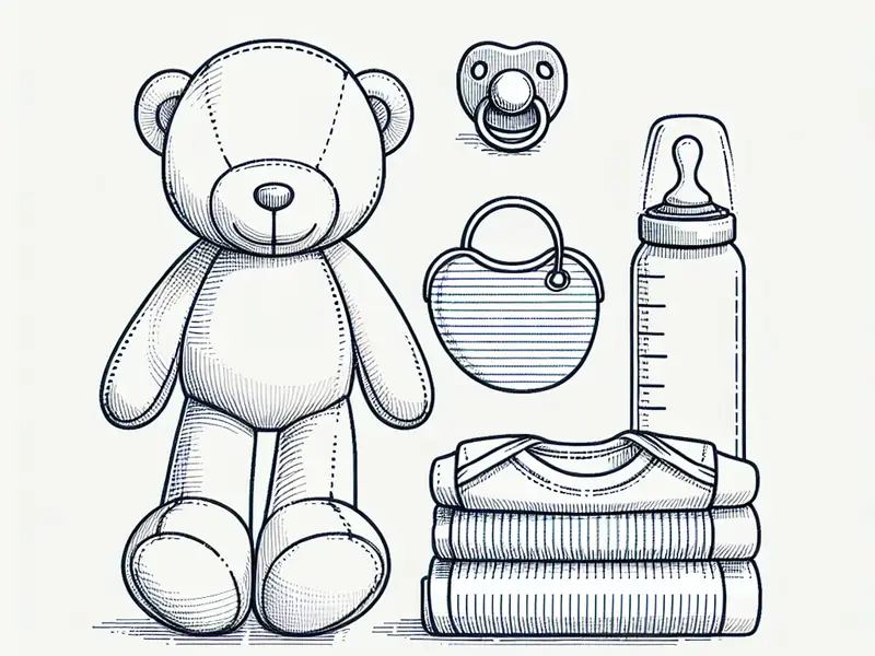 Comment choisir le bon cadeau de naissance - Illustration style line art