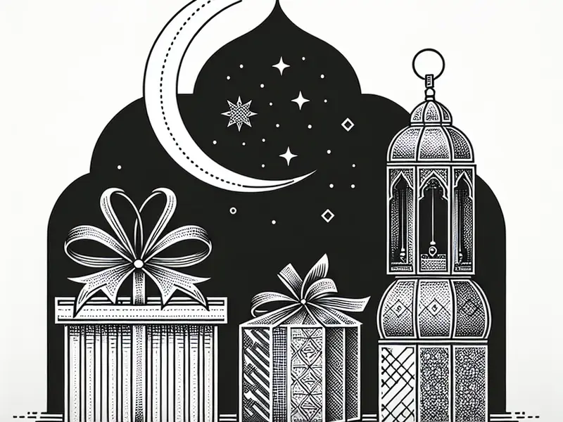 Qu'offrir pour Aïd el-Kebir (10 Dhou al-hijja) - Illustration style line art