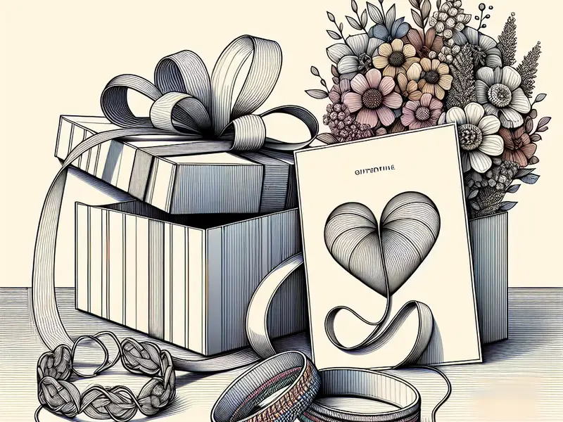 Quel cadeau pour sa meilleure amie ? - Illustration style line art