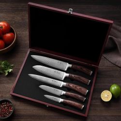 Set de 5 couteaux en Damas