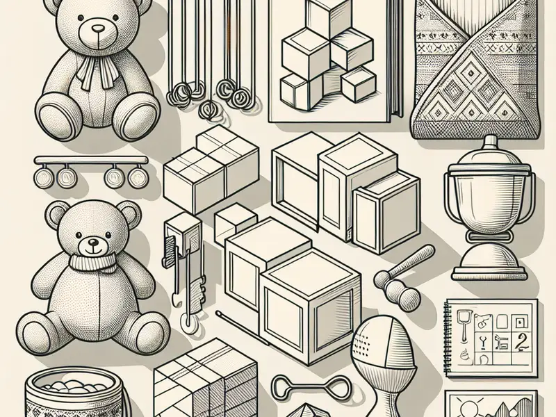 Qu'offrir comme cadeau pour un bébé de 2 ans - Illustration style line art