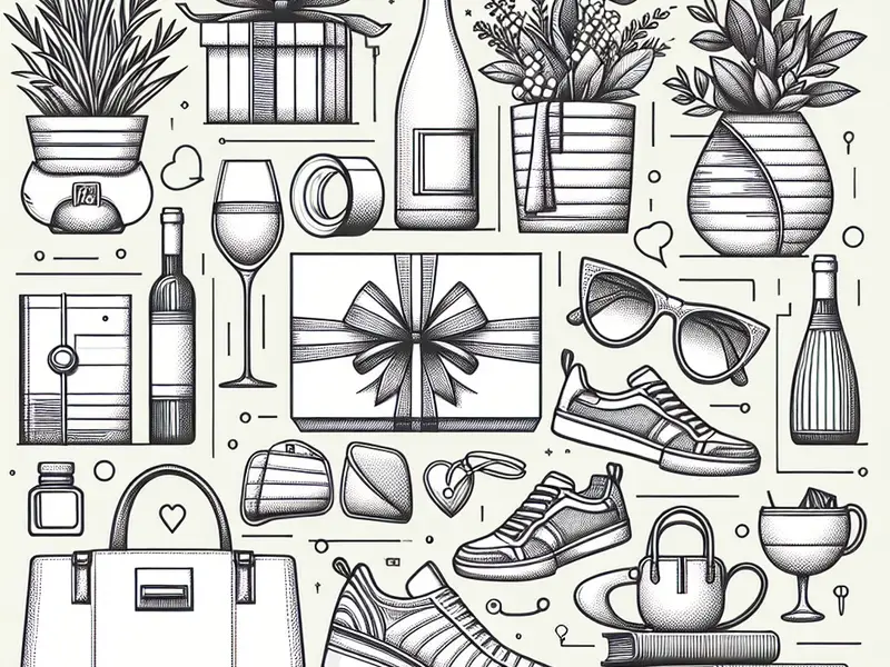 idee de cadeau - Illustration style line art