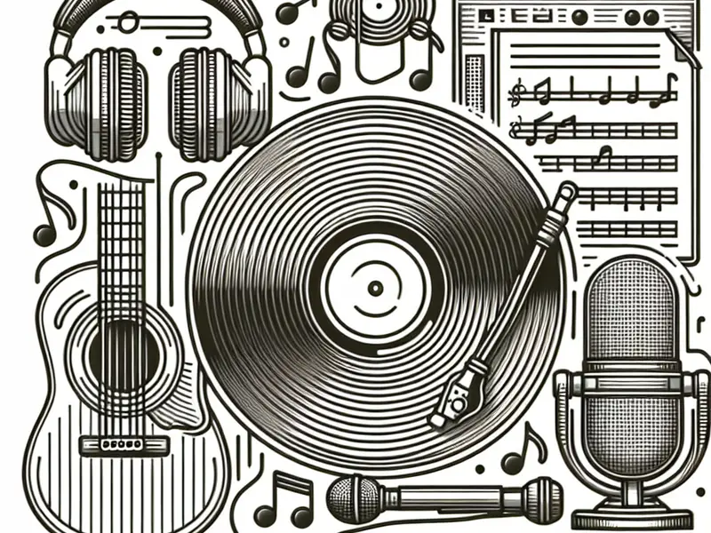 Quel cadeau offrir à une passionnée de musique - Illustration style line art
