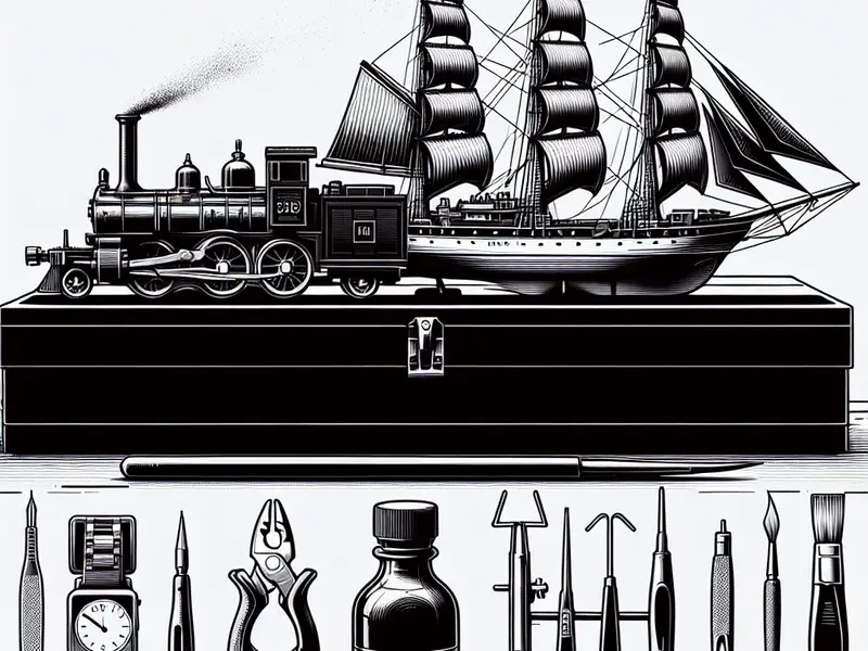 Quel cadeau offrir à un fan de modélisme? - Illustration style line art