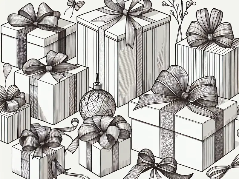 idee cadeau pour noel - Illustration style line art