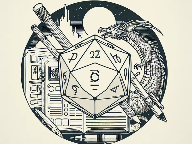 Quel cadeau offir à un fan de jeux de rôles? - Illustration style line art