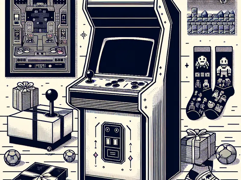 Quel cadeau offrir à un fan de borne d'arcade? - Illustration style line art