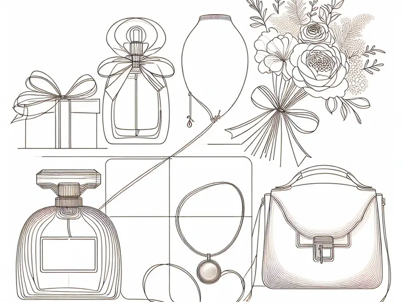 idée cadeau anniversaire femme - Illustration style line art