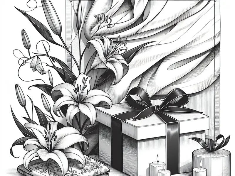 Quel cadeau offrir pour les 12 ans ans de mariage : Noces de soie ? - Illustration style line art