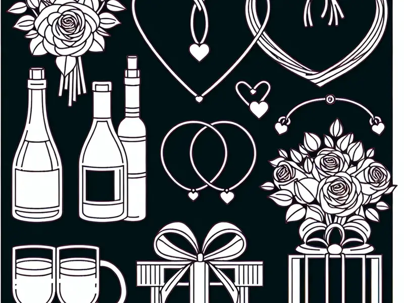 idee cadeau couple - Illustration style line art