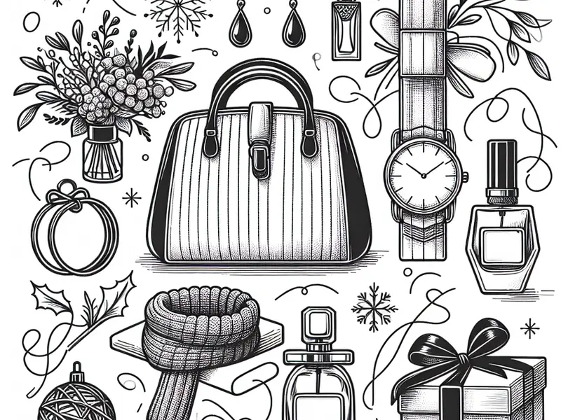 idée cadeau noël femme - Illustration style line art
