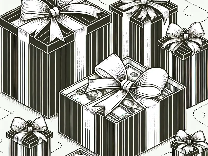 quelle somme d argent peut on donner en cadeau - Illustration style line art