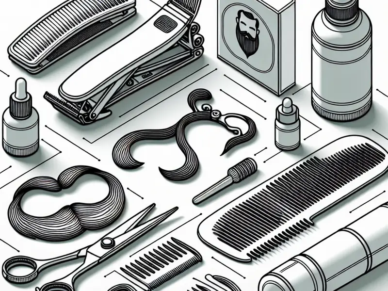 Quel cadeau offrir pour un barbu - Illustration style line art