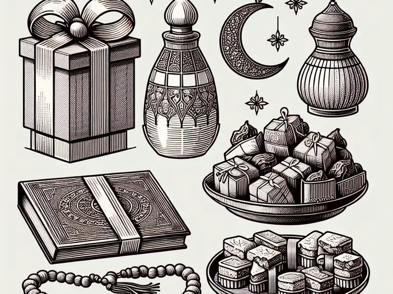 Qu'offrir pour Aïd el-Fitr (1er Chawwal) - Illustration style line art
