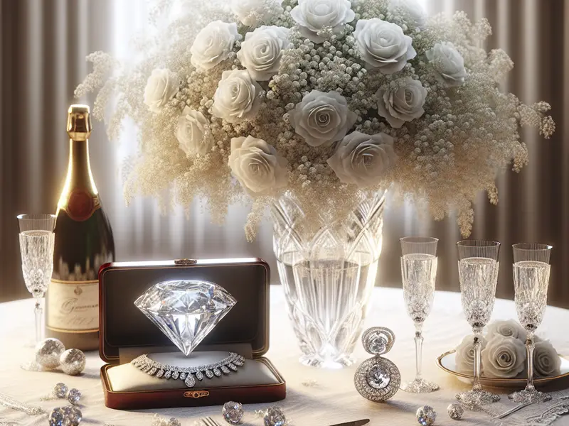 Quel cadeau offrir pour les 60 ans ans de mariage : Noces de diamant ?